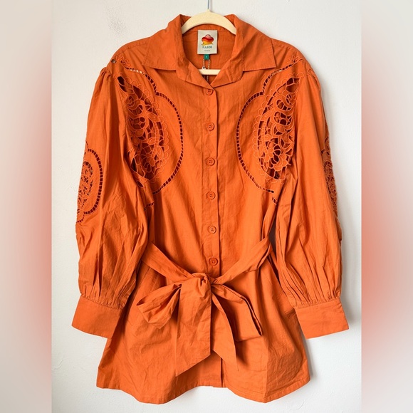 FARM Rio Orange Mini Dress - Picture 3 of 14